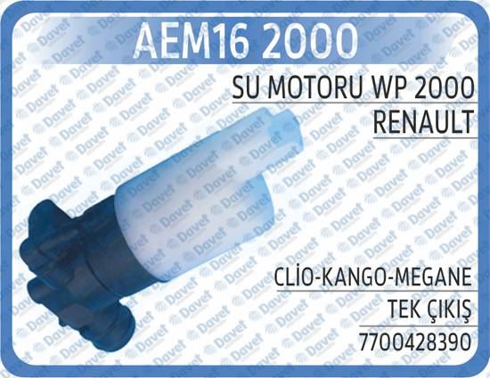 AEM 162000 Su Motoru Clio-Kango-Megane Tek Cikis